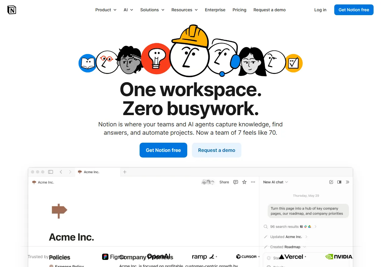 notion.so homepage — SaaS Landing Page — Marketing psychology audit scoring 68/100
