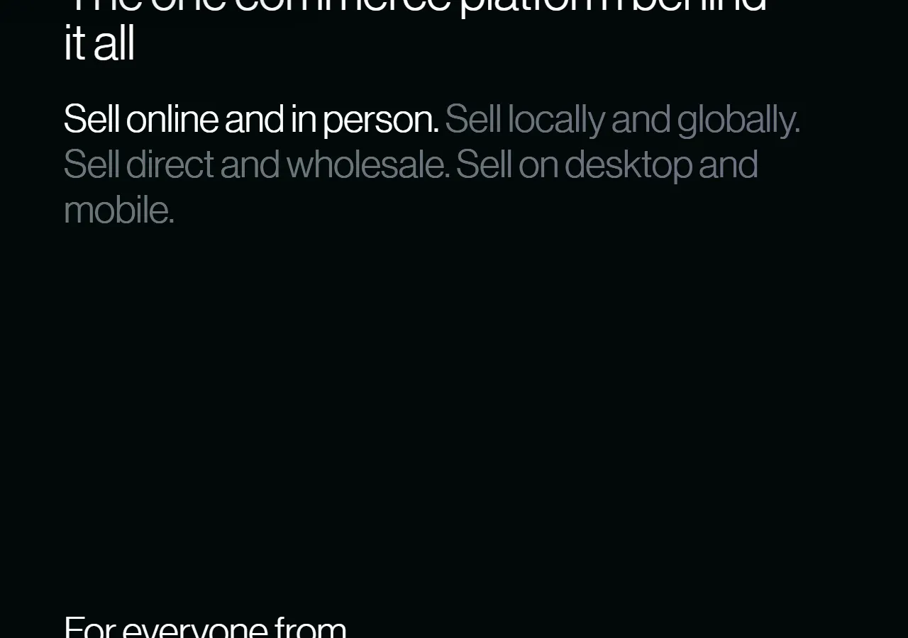 shopify.com page section 2 — marketing psychology audit screenshot