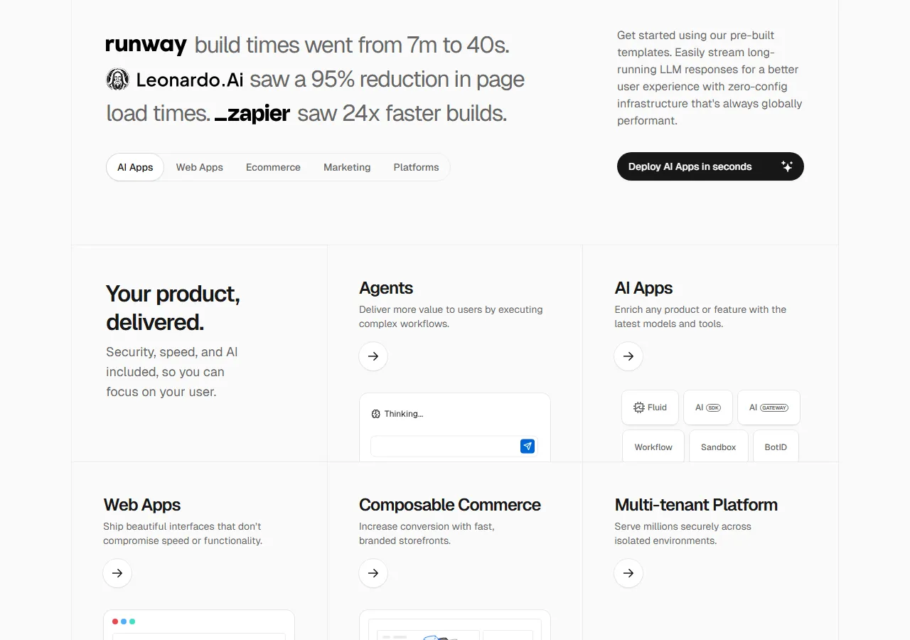 vercel.com page section 2 — marketing psychology audit screenshot