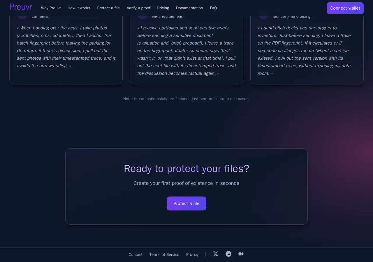 preuvr.com page section 5 — marketing psychology audit screenshot