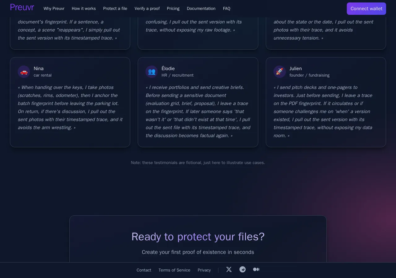 preuvr.com page section 4 — marketing psychology audit screenshot