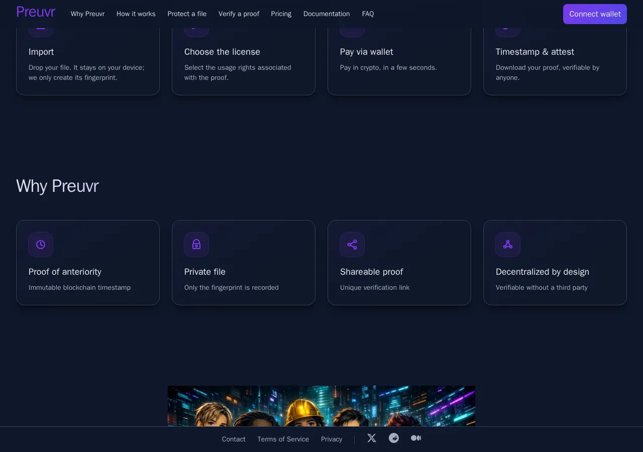 preuvr.com page section 2 — marketing psychology audit screenshot