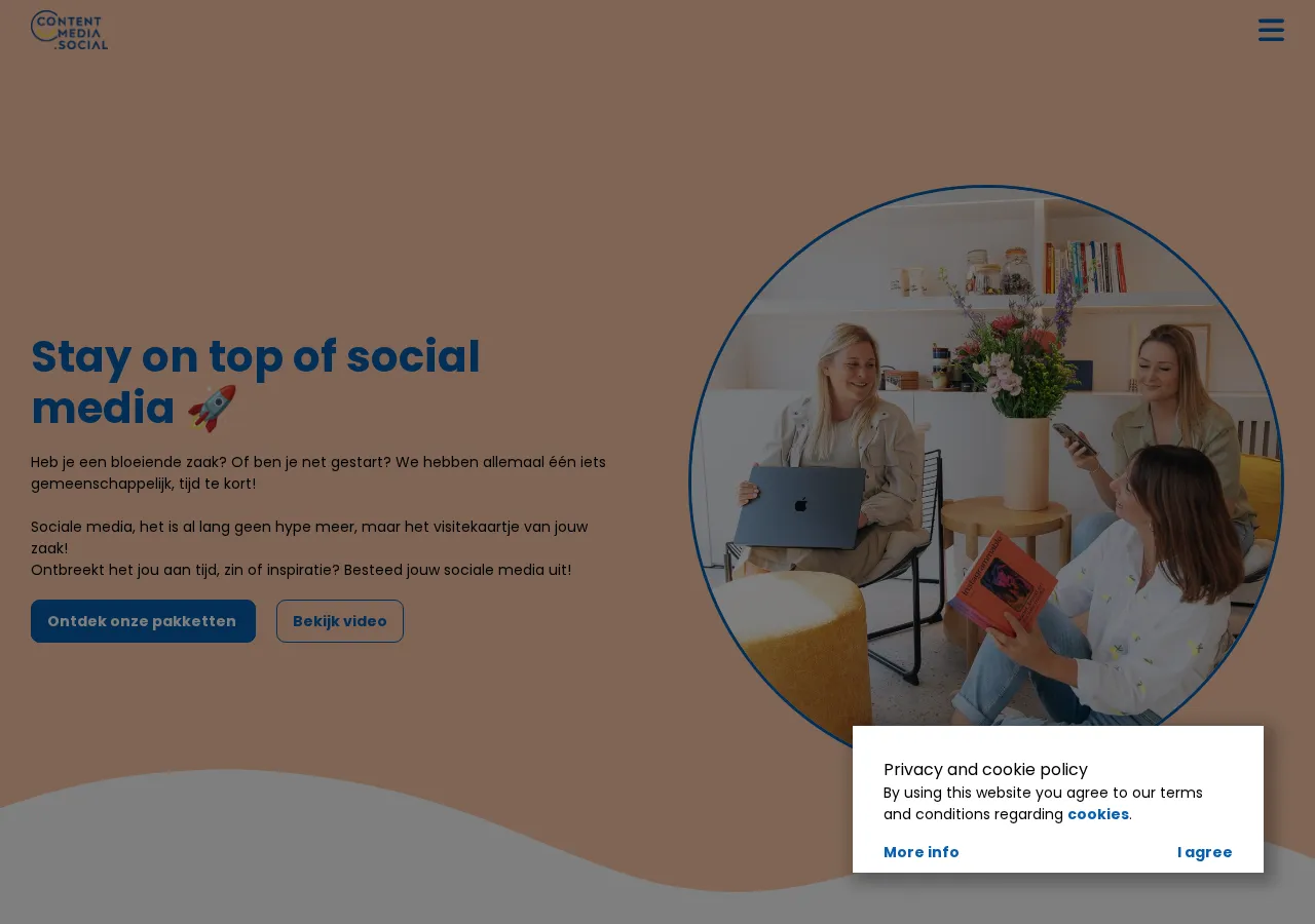 contentmedia.social page section 1 — marketing psychology audit screenshot