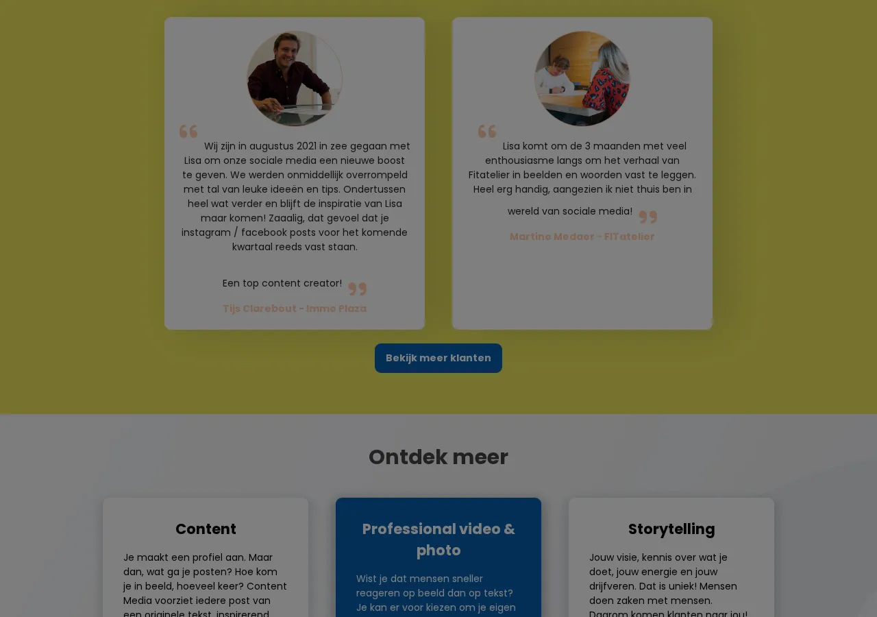 contentmedia.social page section 4 — marketing psychology audit screenshot