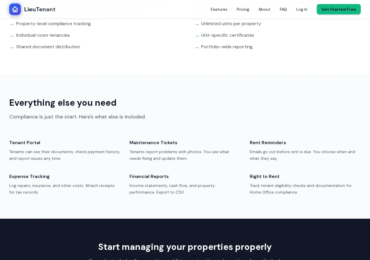 getlieutenant.com page section 4 — marketing psychology audit screenshot