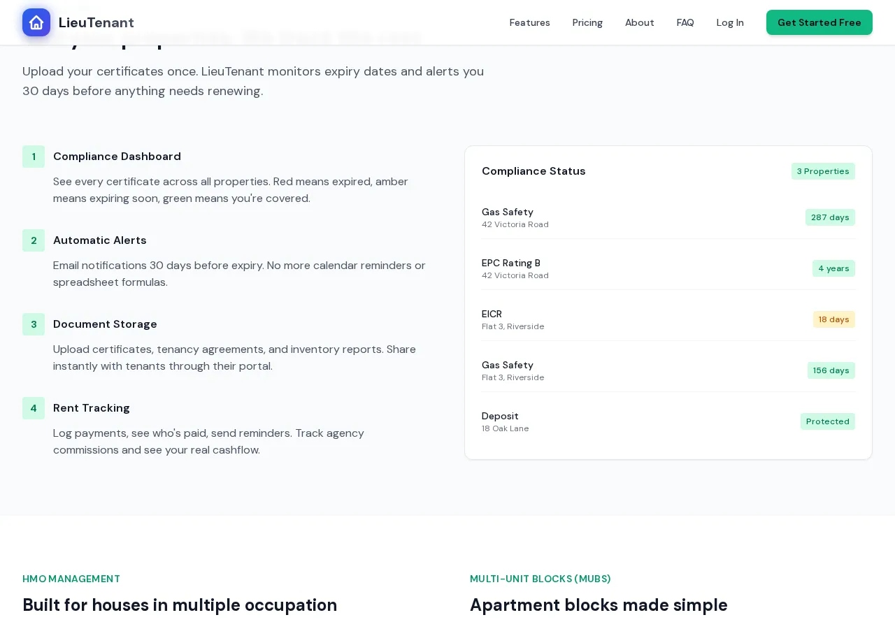 getlieutenant.com page section 3 — marketing psychology audit screenshot