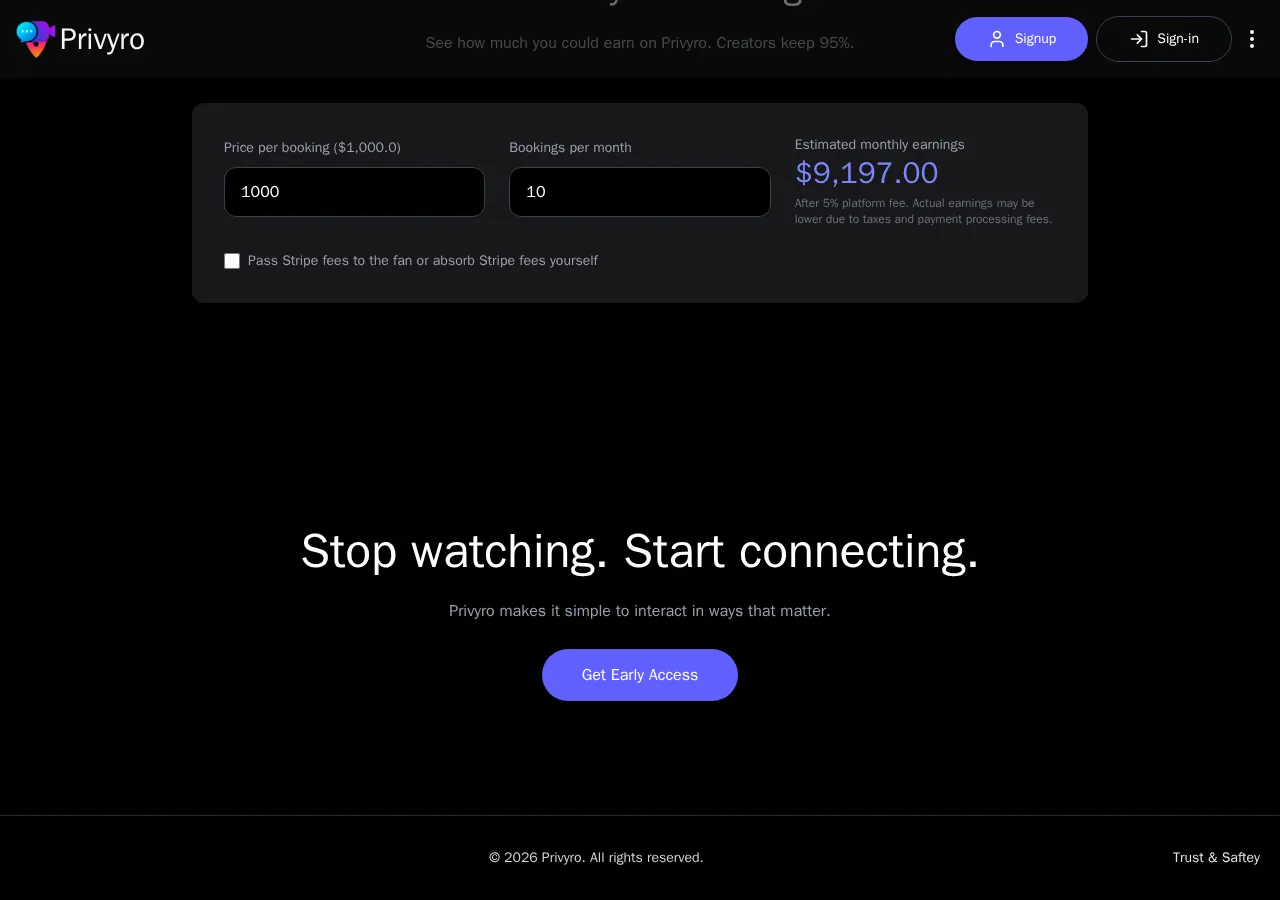 privyro.com page section 4 — marketing psychology audit screenshot