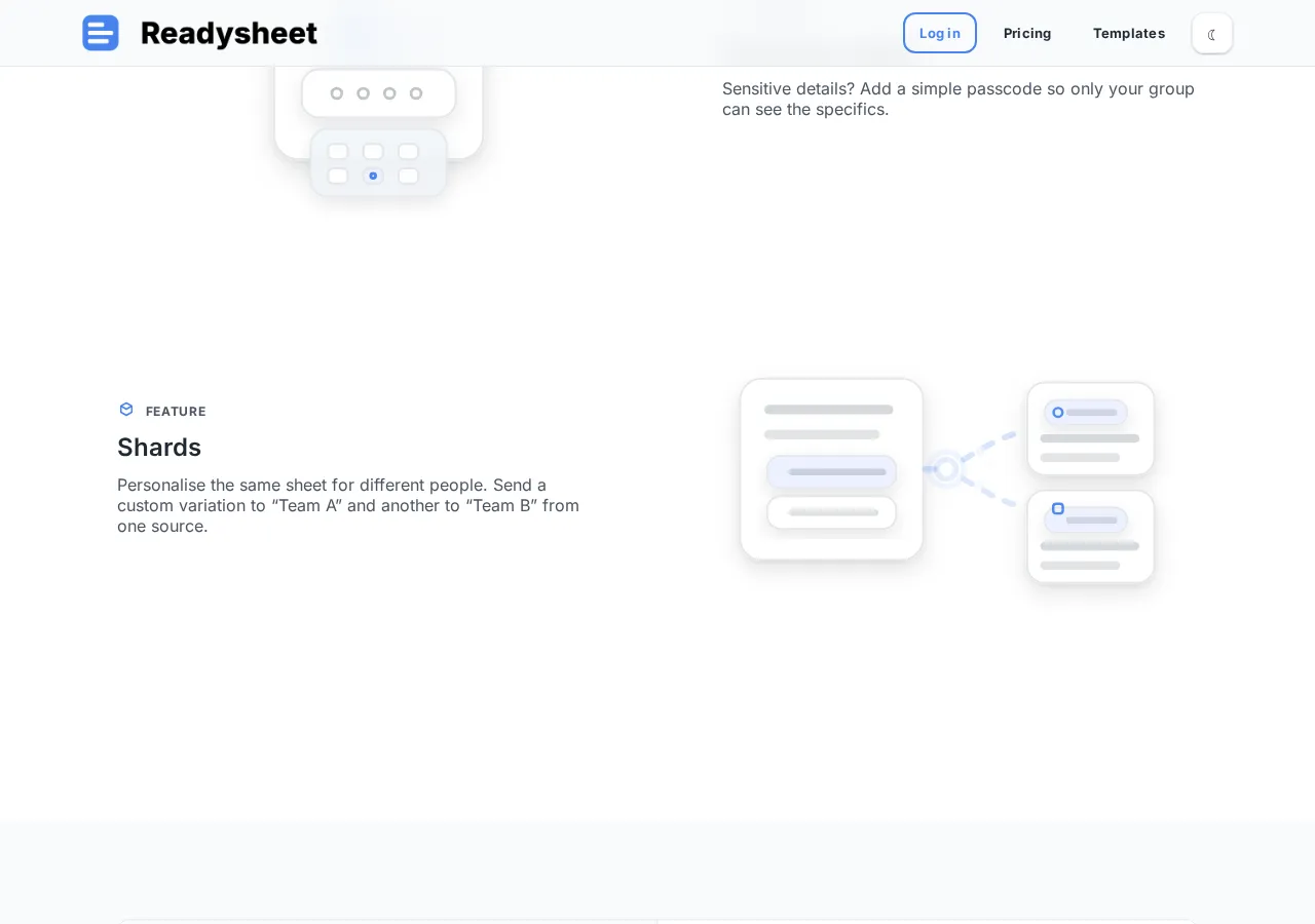 readysheet.com page section 5 — marketing psychology audit screenshot