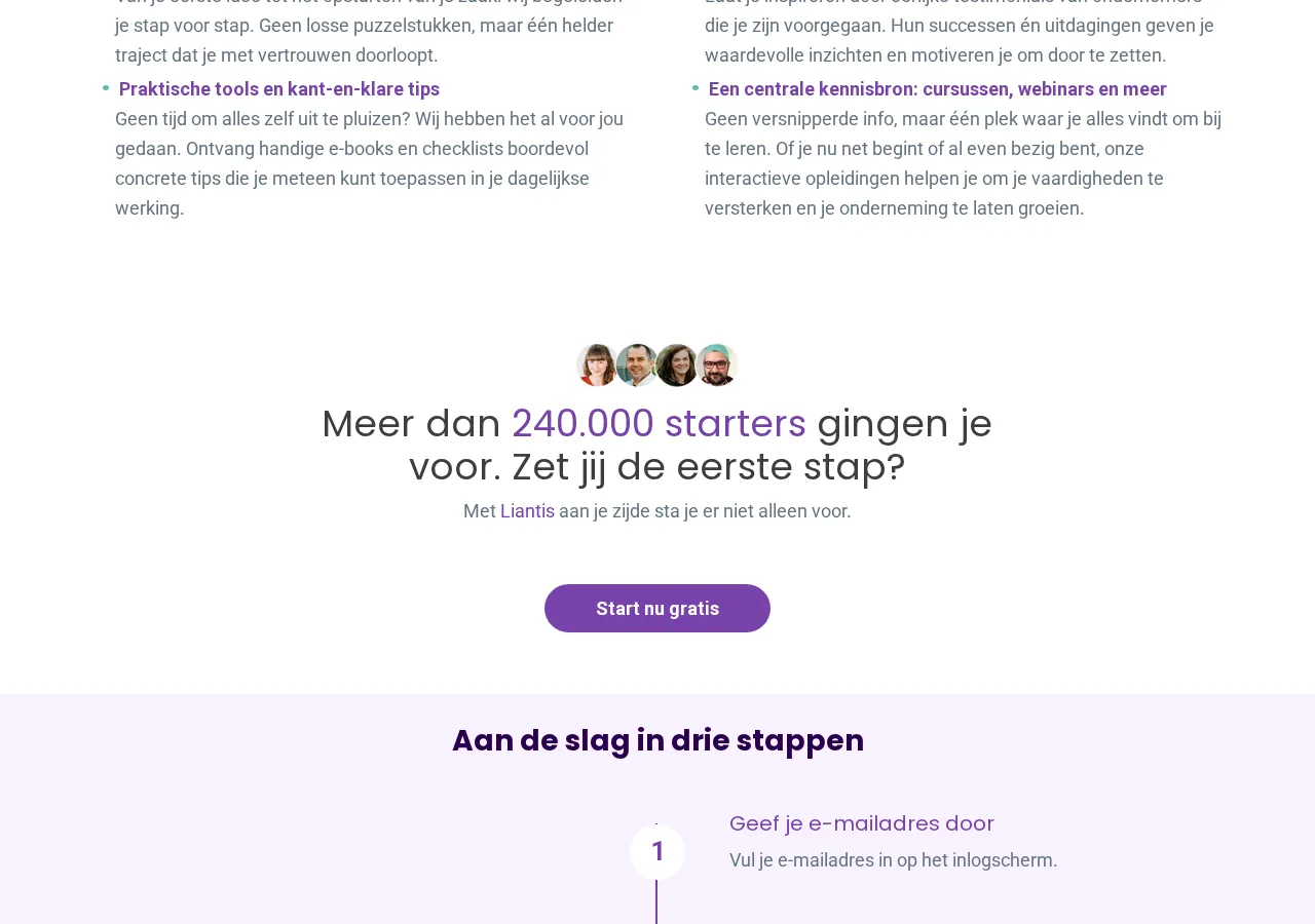info.liantis.be page section 2 — marketing psychology audit screenshot