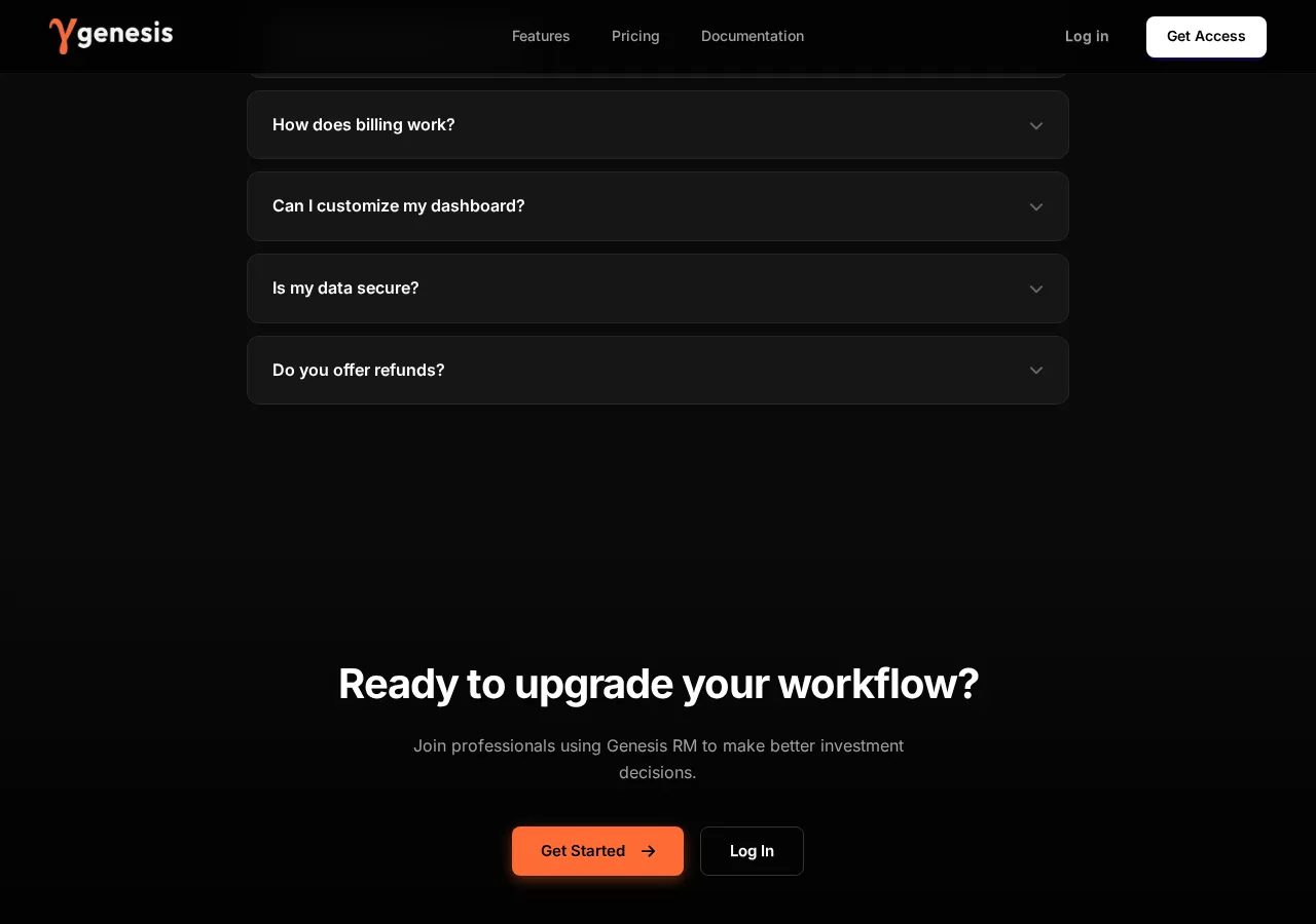 genesis-rm.com page section 5 — marketing psychology audit screenshot