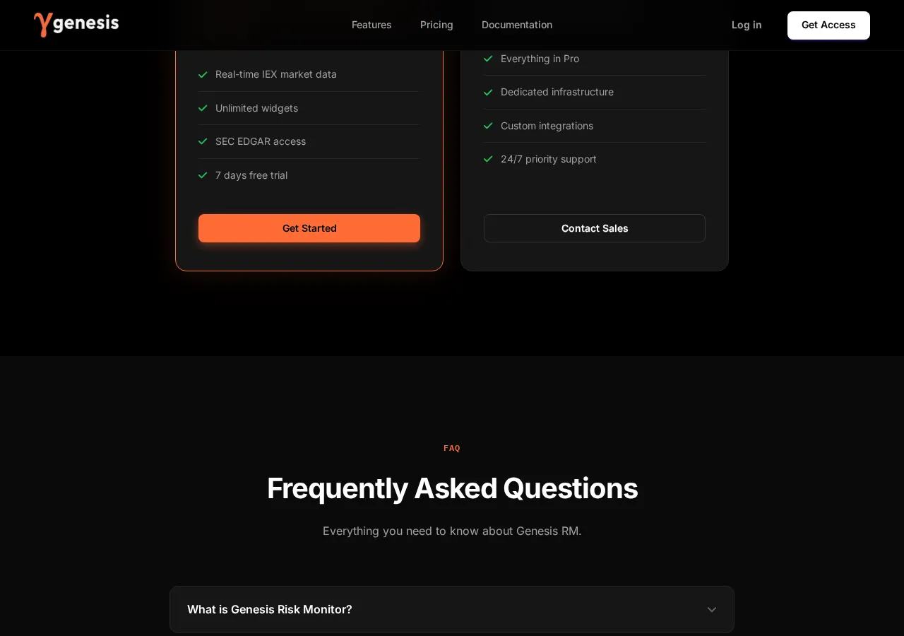 genesis-rm.com page section 4 — marketing psychology audit screenshot