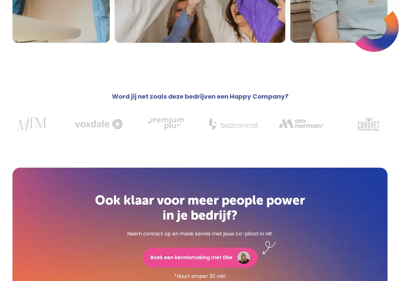 happycompanies.be page section 8 — marketing psychology audit screenshot
