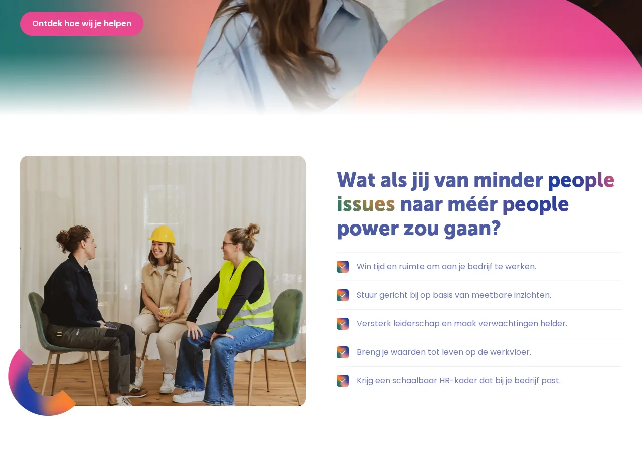 happycompanies.be page section 2 — marketing psychology audit screenshot