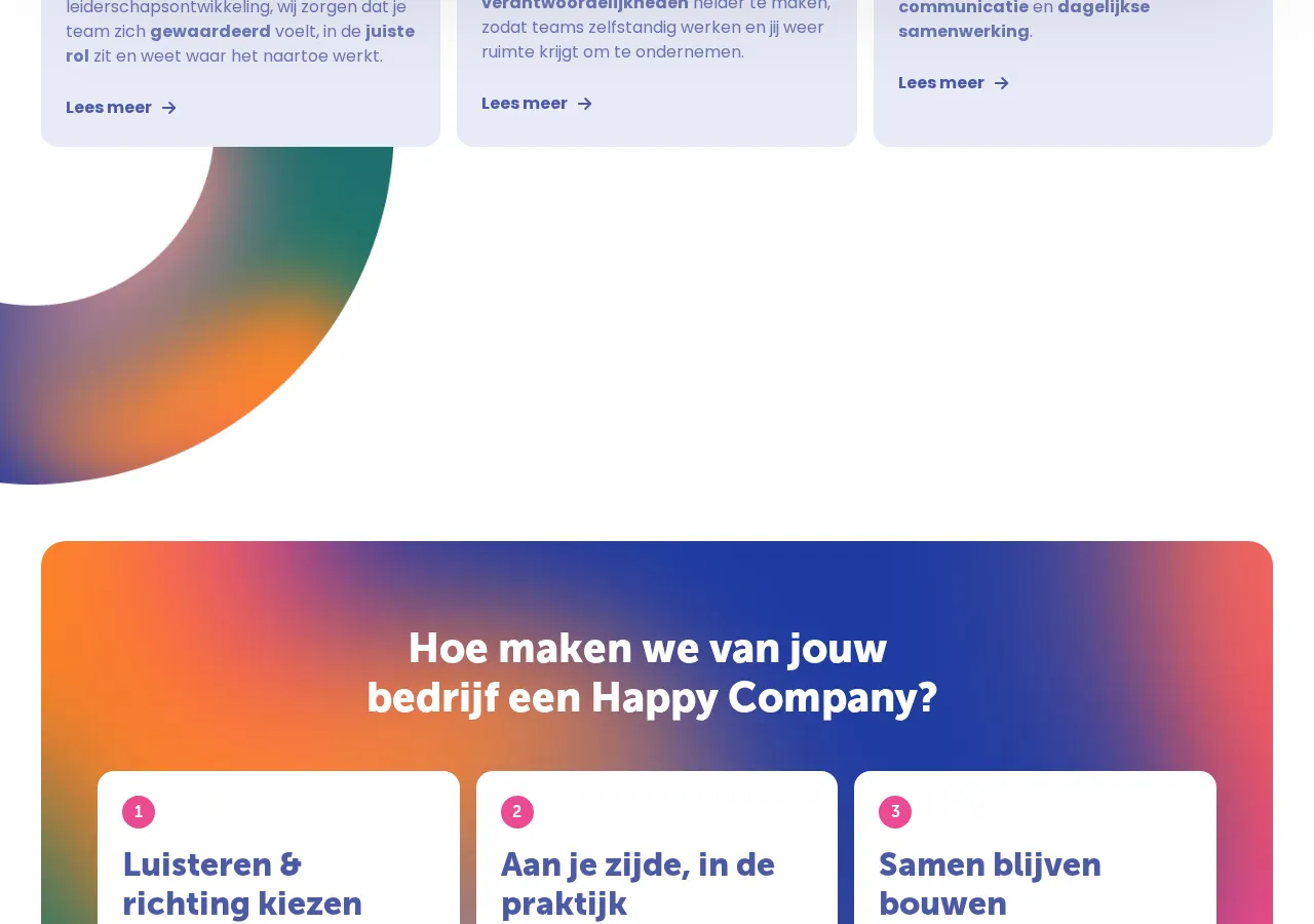 happycompanies.be page section 4 — marketing psychology audit screenshot