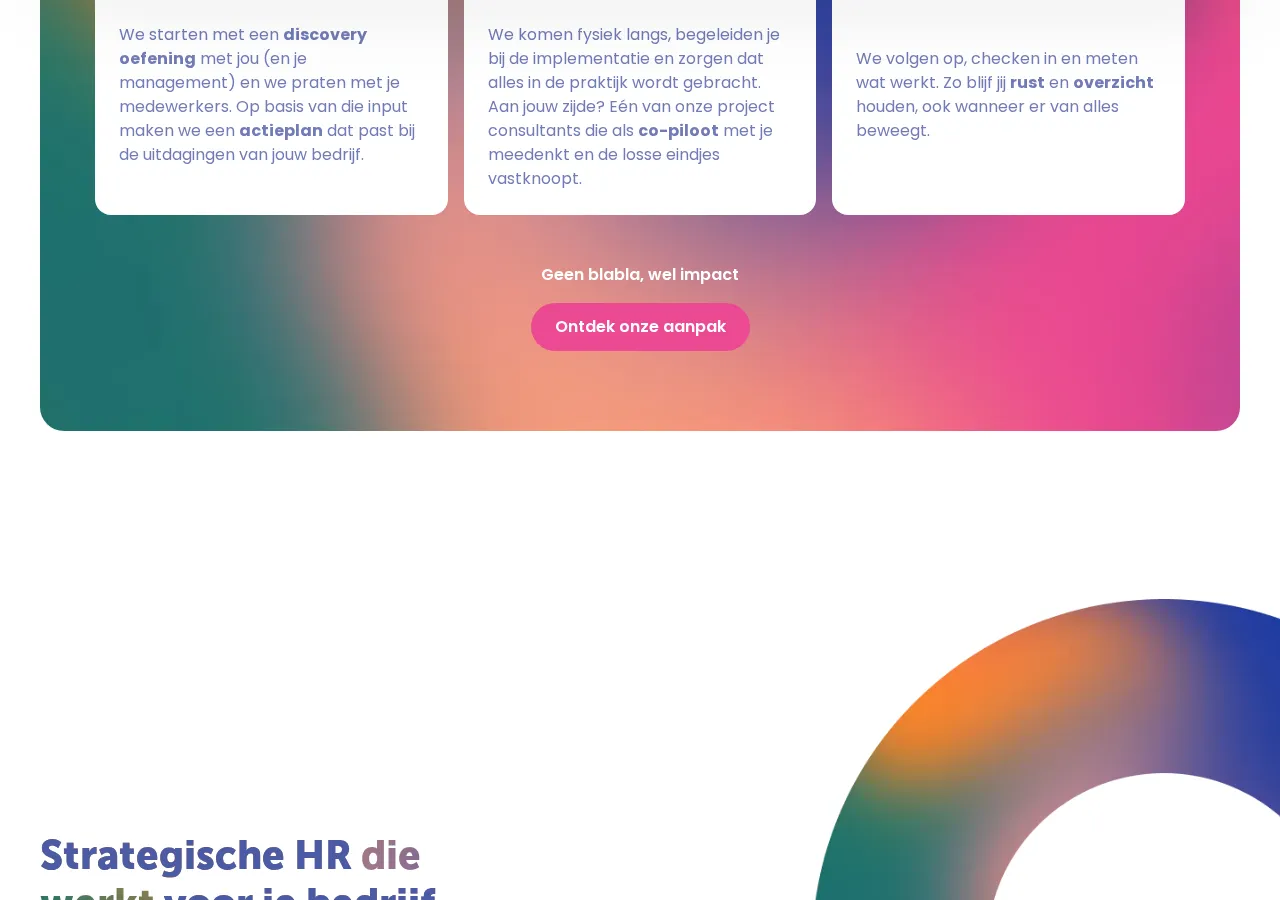 happycompanies.be page section 5 — marketing psychology audit screenshot