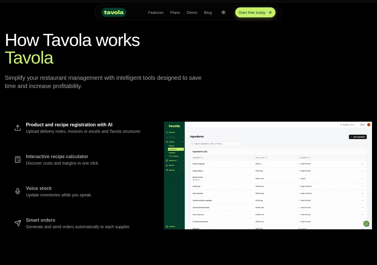 tavola.app page section 3 — marketing psychology audit screenshot