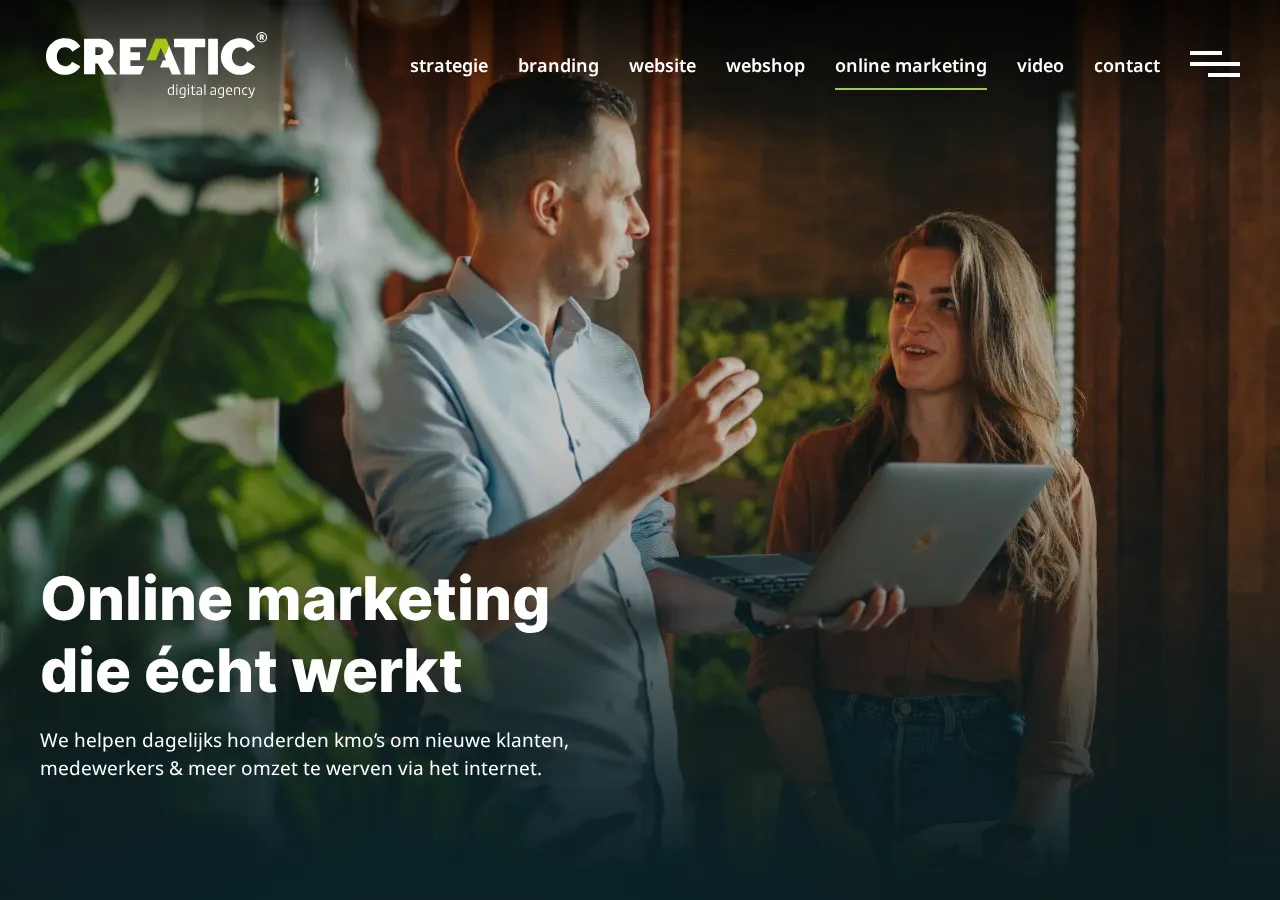 creatic.com page section 1 — marketing psychology audit screenshot