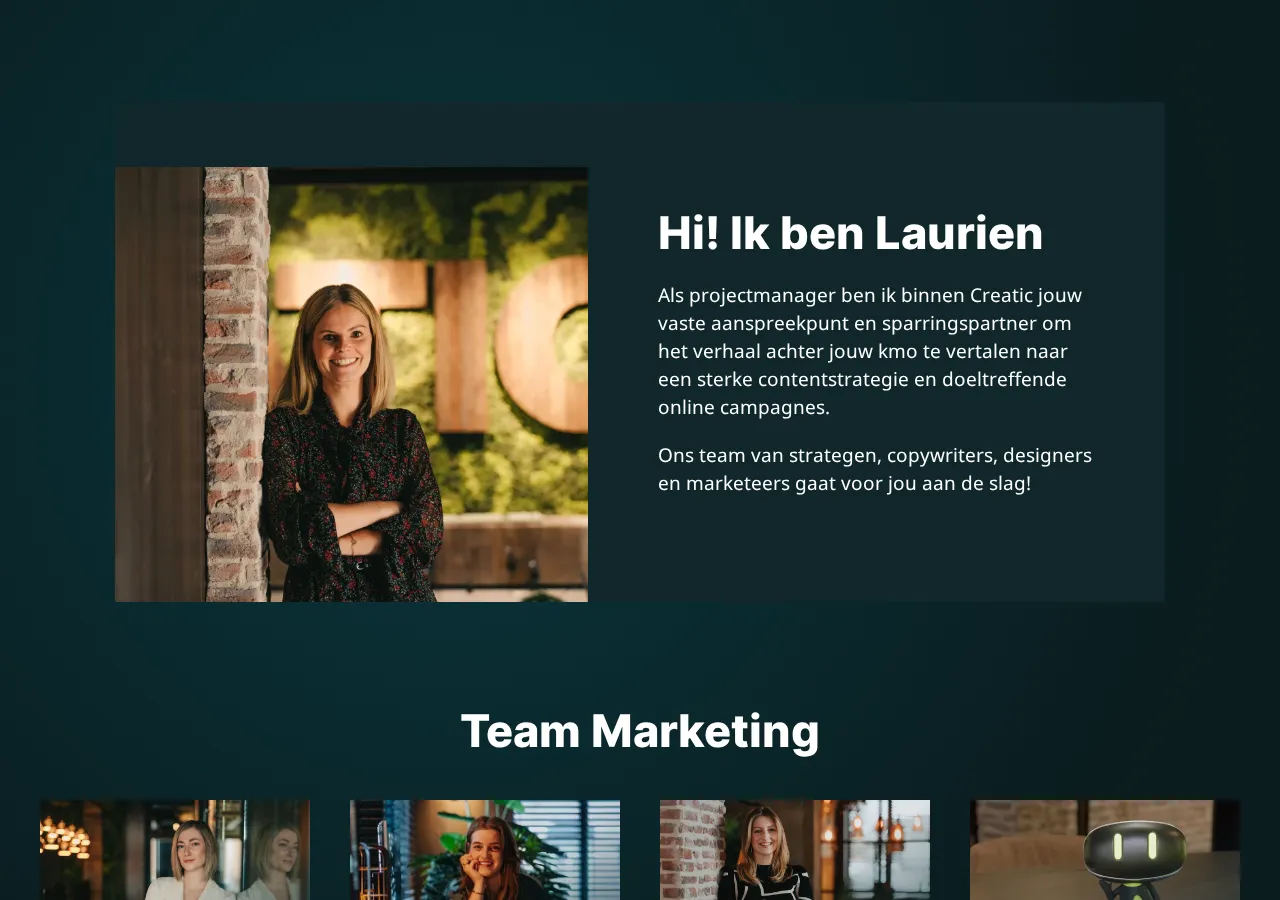 creatic.com page section 7 — marketing psychology audit screenshot