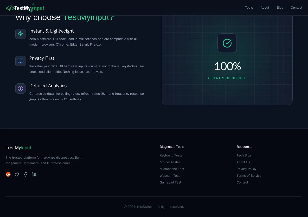 testmyinput.com page section 3 — marketing psychology audit screenshot