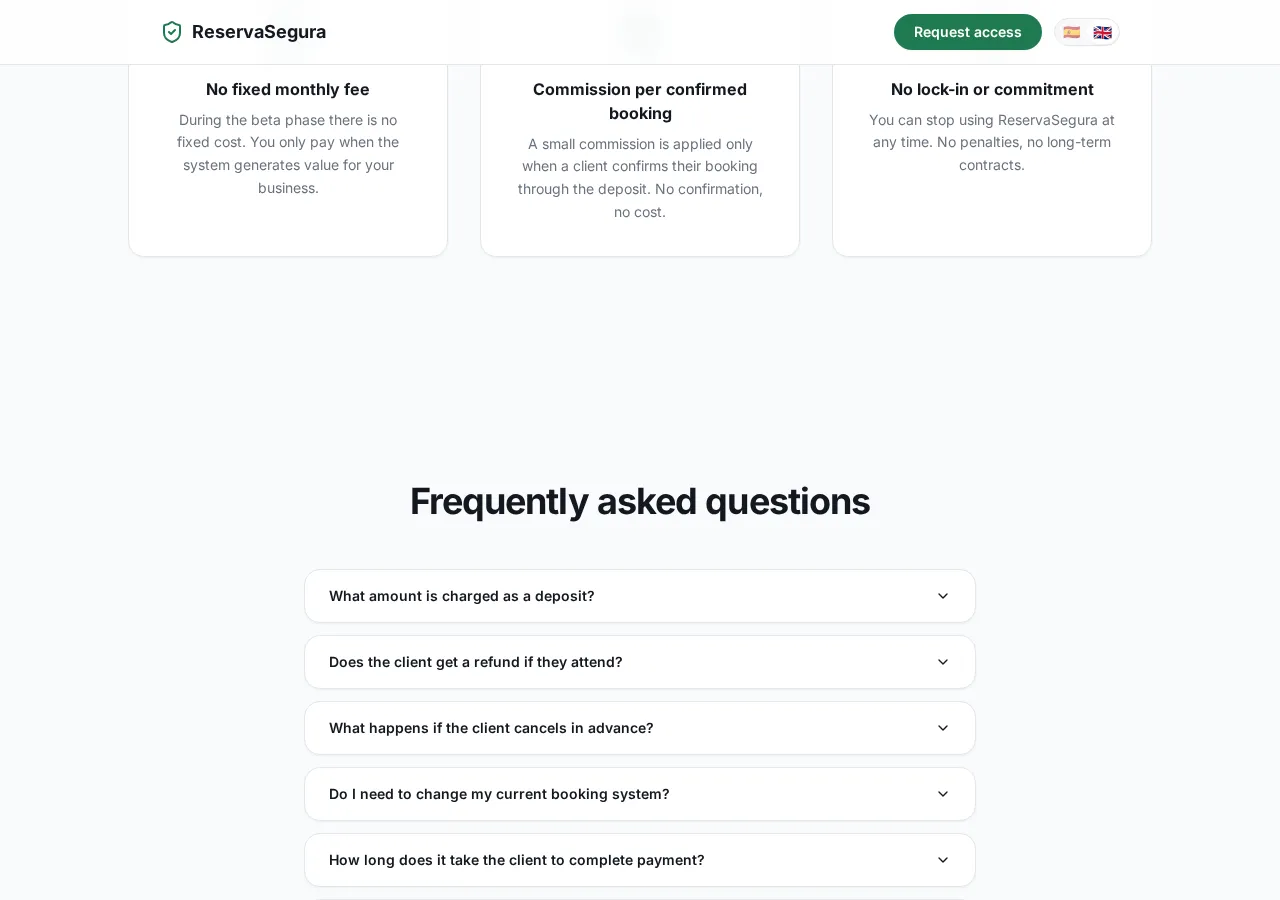 myreservasegura.com page section 11 — marketing psychology audit screenshot