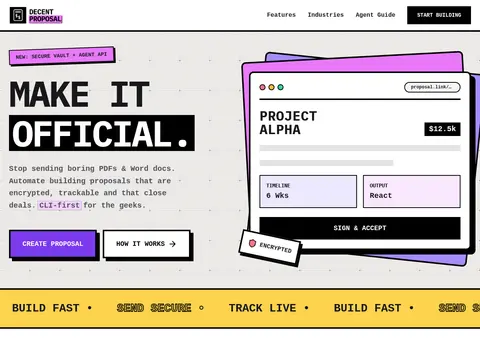 thedecentproposal.com — SaaS Landing Page