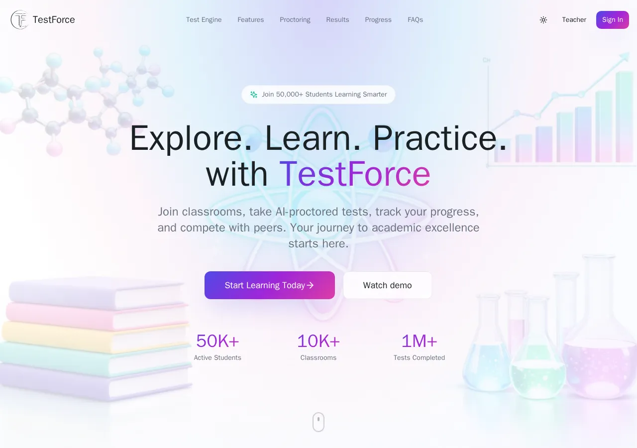 testforce.online page section 1 — marketing psychology audit screenshot