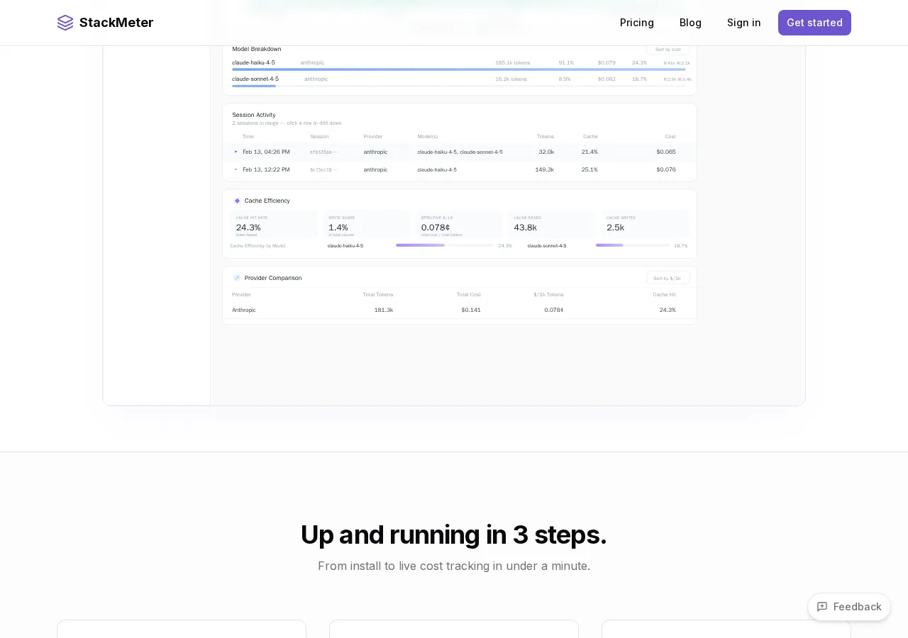 stackmeter.app page section 2 — marketing psychology audit screenshot