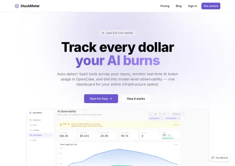 stackmeter.app — SaaS Landing Page