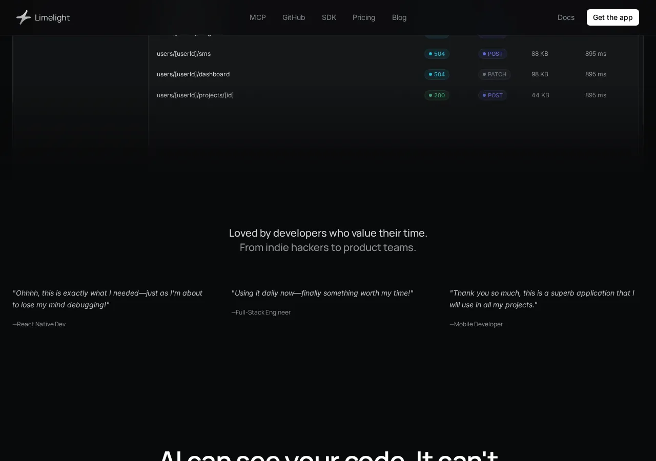getlimelight.io page section 2 — marketing psychology audit screenshot