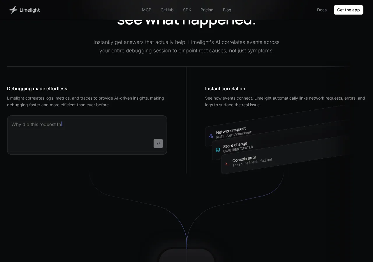 getlimelight.io page section 3 — marketing psychology audit screenshot