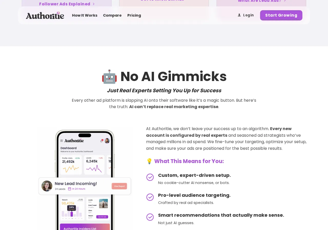 authoritie.io page section 8 — marketing psychology audit screenshot