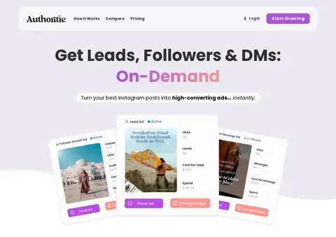 authoritie.io — SaaS Landing Page