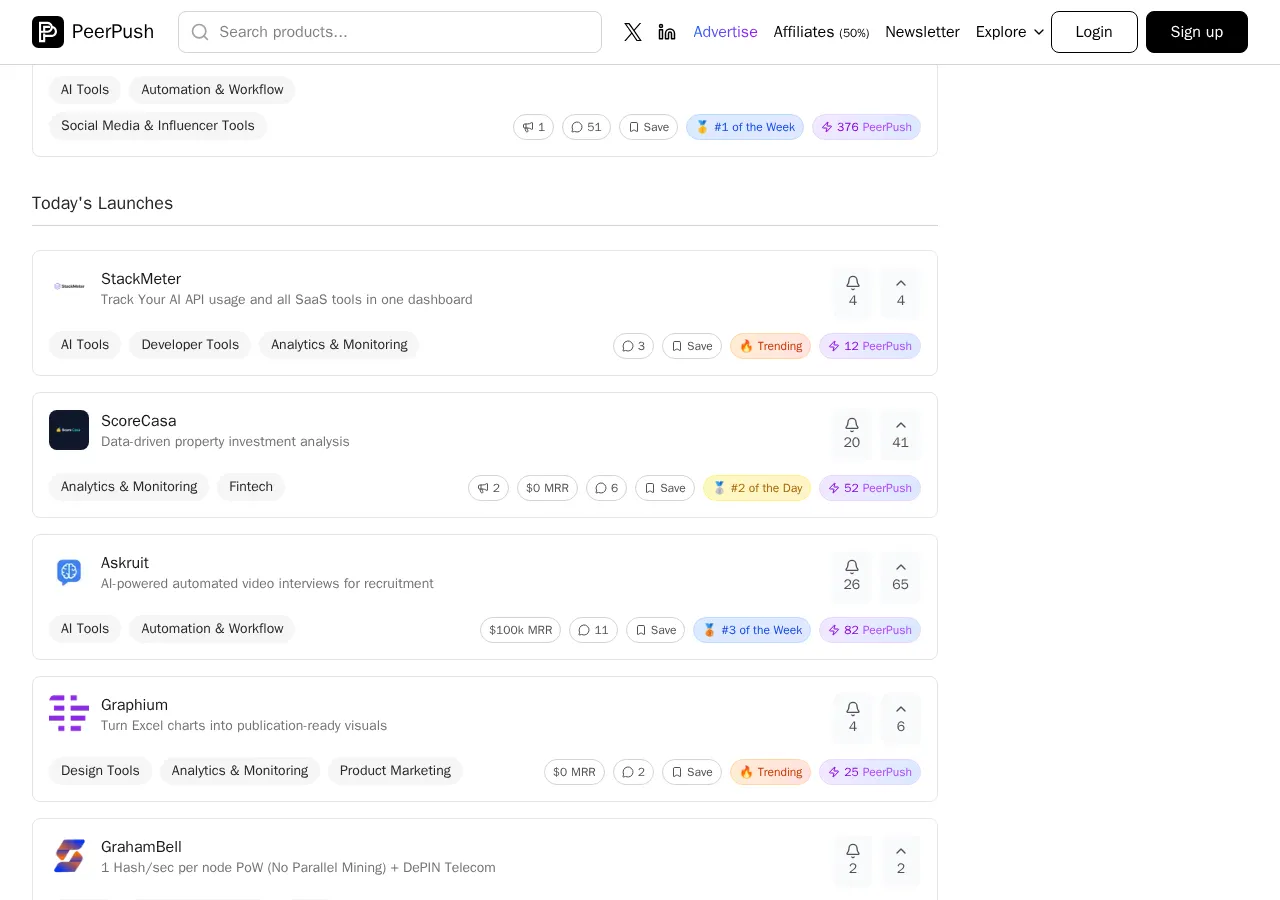 peerpush.net page section 5 — marketing psychology audit screenshot