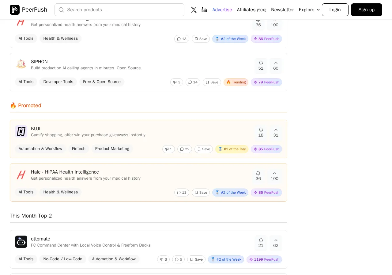 peerpush.net page section 4 — marketing psychology audit screenshot