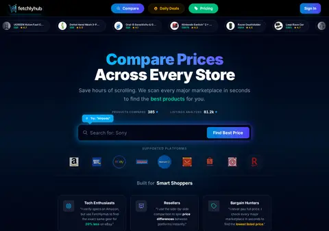 fetchlyhub.net — SaaS Landing Page