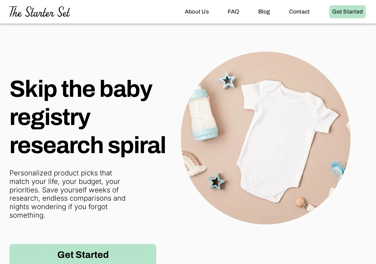 thestarterset.com page section 1 — marketing psychology audit screenshot