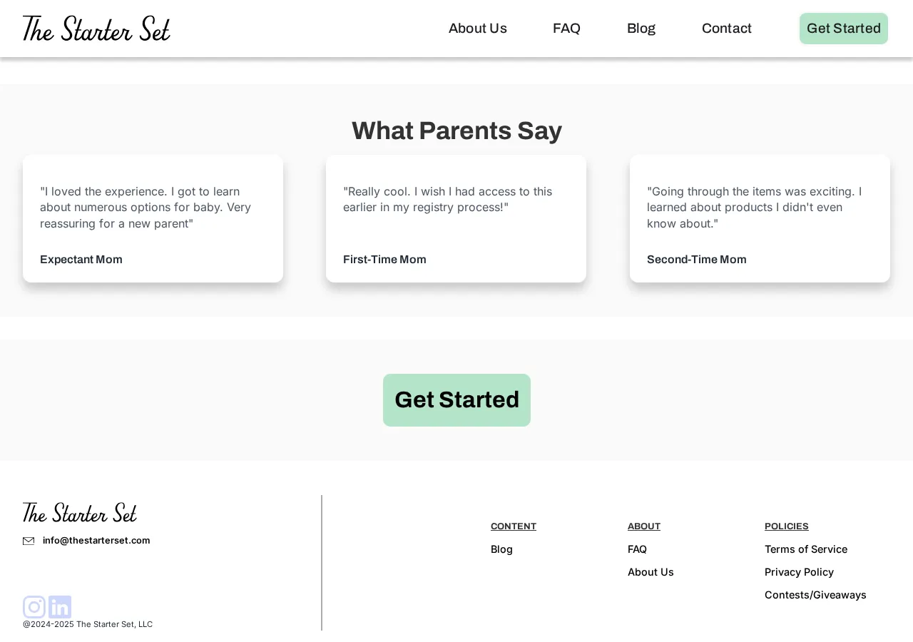 thestarterset.com page section 5 — marketing psychology audit screenshot