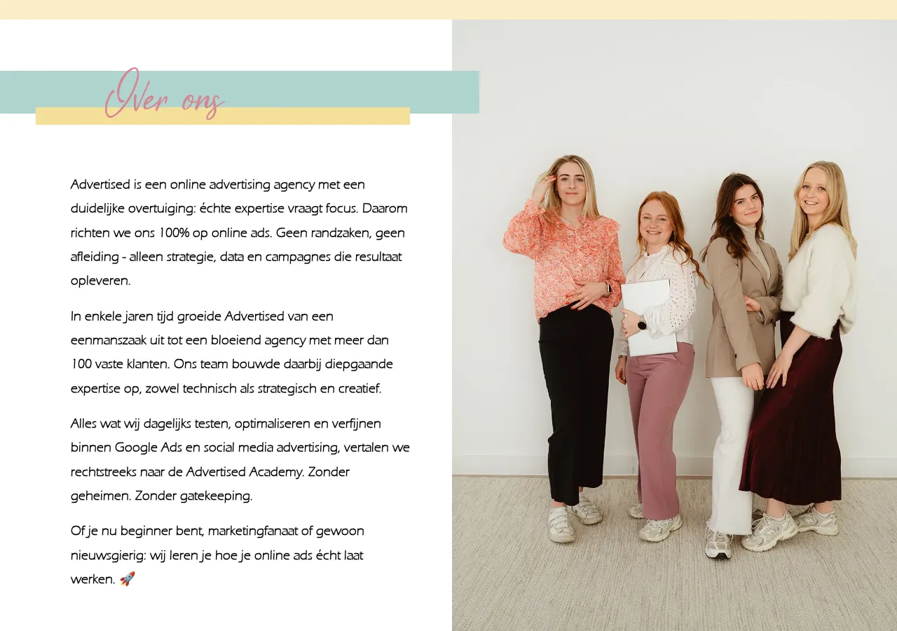 advertisedacademy.be page section 4 — marketing psychology audit screenshot