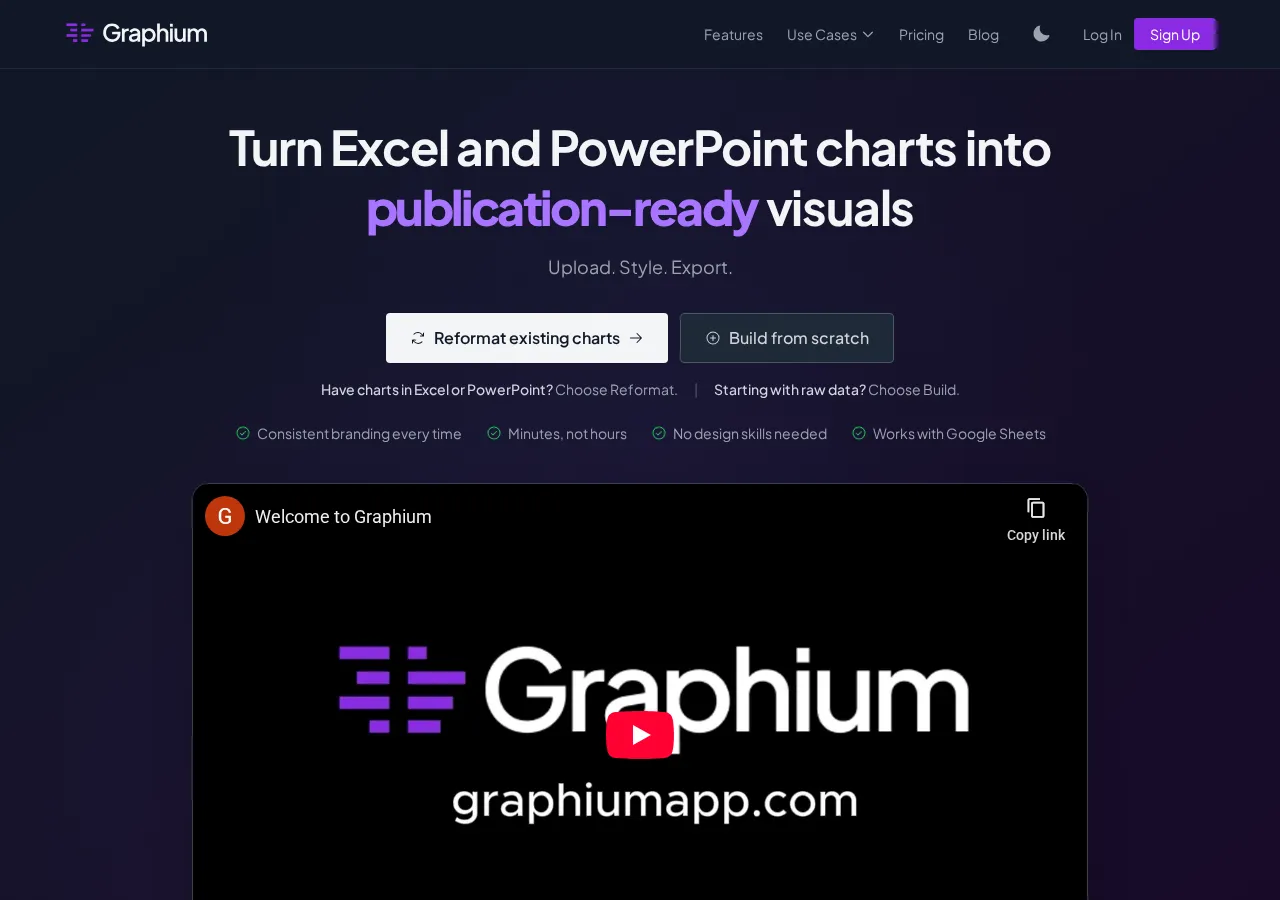 graphiumapp.com page section 1 — marketing psychology audit screenshot